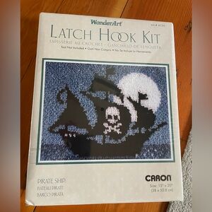 WonderArt latch hook kit - Pirate Ship - NIB